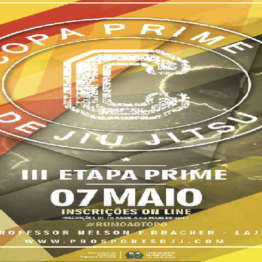 P0452-COPA PRIME DE JIU-JITSU III - ETAPA