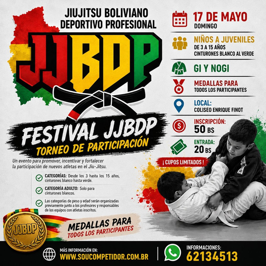 P2737-FESTIVAL JJBDP DE JIU-JITSU & NOGI - BOLIVIA 2026 - EDICAO