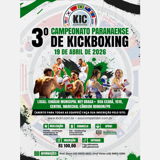 P2611-CAMPEONATO PARANAENSE DE KICKBOXING #3 2026 - EDICAO