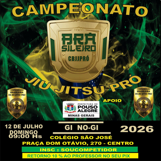 P2674-CAMPEONATO BRASILEIRO DE JIU JITSU PRO 2026 - EDICAO